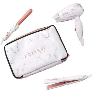 FoxyBae Mini Travel Kit with Mini Flat Iron, Wand, and Dryer